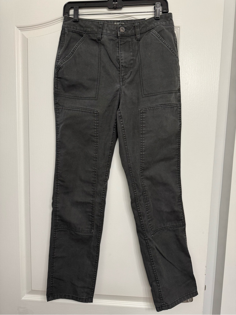 REI Straight-Leg Utility Jeans in Dark Gray